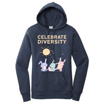 Bunny Rabbits Celebrate Diversity Gift Women's Pullover Hoodie