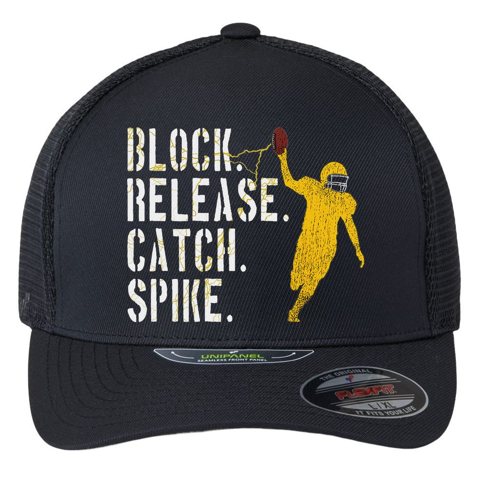 Block Release Catch Spike National Tight End Day Flexfit Unipanel Trucker Cap