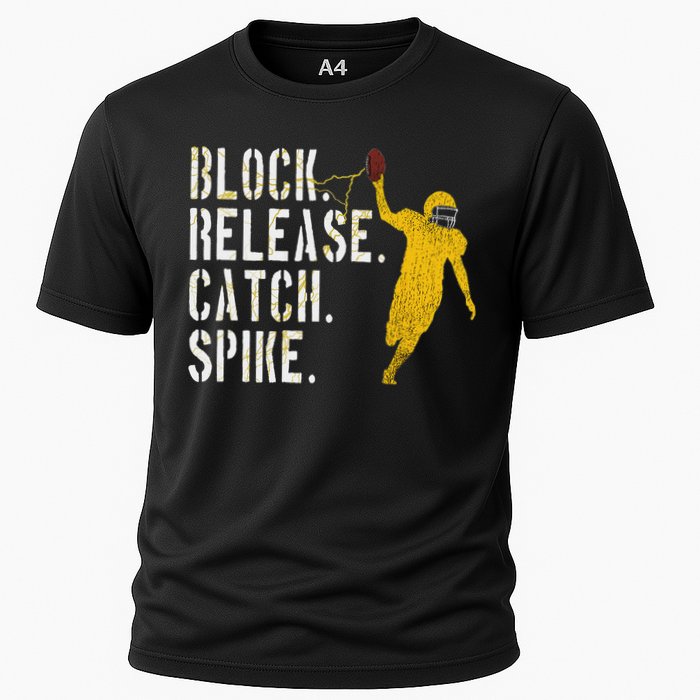 Block Release Catch Spike National Tight End Day Cooling Performance Crew T-Shirt