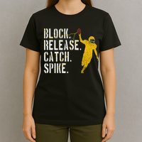 Block Release Catch Spike National Tight End Day T-Shirt