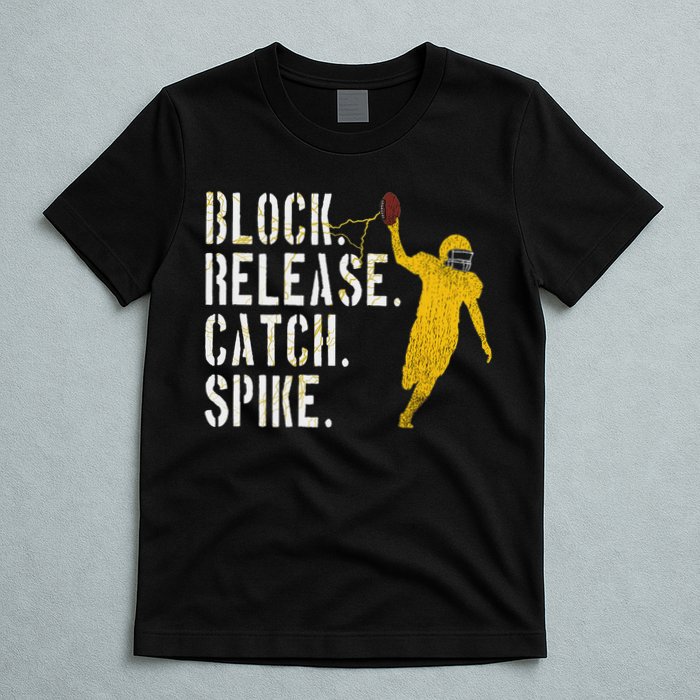 Block Release Catch Spike National Tight End Day T-Shirt