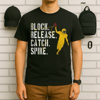 Block Release Catch Spike National Tight End Day T-Shirt