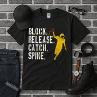 Block Release Catch Spike National Tight End Day Tall T-Shirt
