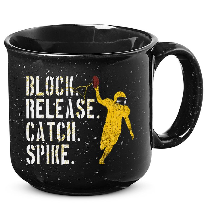Block Release Catch Spike National Tight End Day 15oz Campfire Ceramic Mug