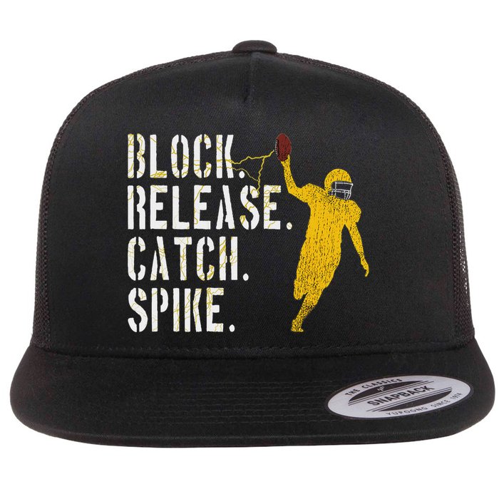 Block Release Catch Spike National Tight End Day Flat Bill Trucker Hat