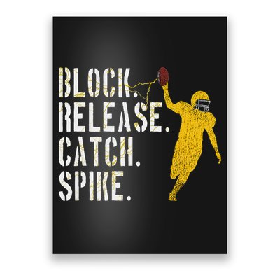 Block Release Catch Spike National Tight End Day Poster
