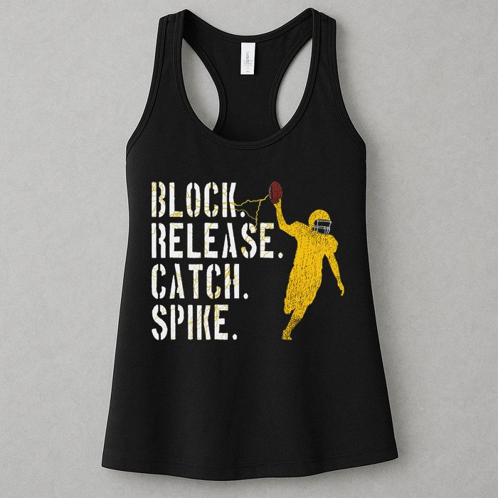 Block Release Catch Spike National Tight End Day Womens Tank Top
