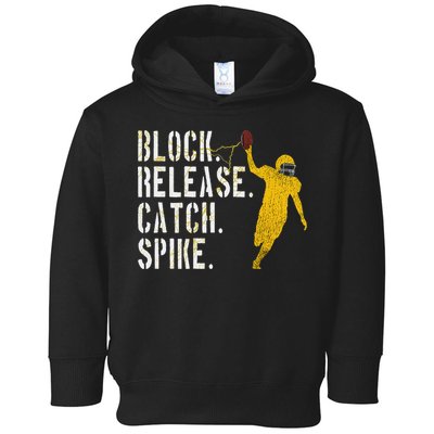 Block Release Catch Spike National Tight End Day Toddler Hoodie