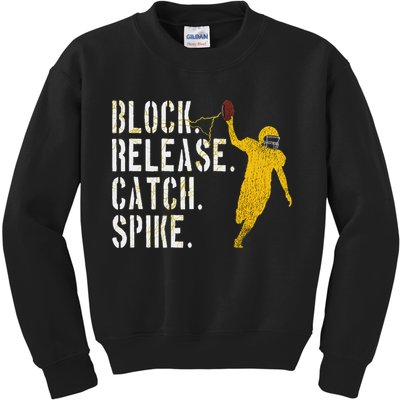 Block Release Catch Spike National Tight End Day Kids Sweatshirt