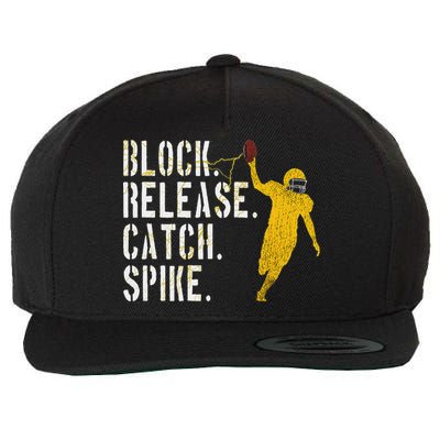 Block Release Catch Spike National Tight End Day Wool Snapback Cap