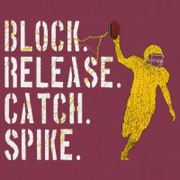 Block Release Catch Spike National Tight End Day 16oz Travel Tumbler