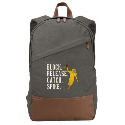 Block Release Catch Spike National Tight End Day Cotton Canvas Backpack