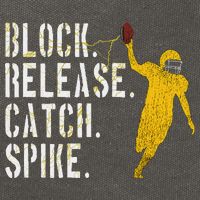 Block Release Catch Spike National Tight End Day Cotton Canvas Backpack