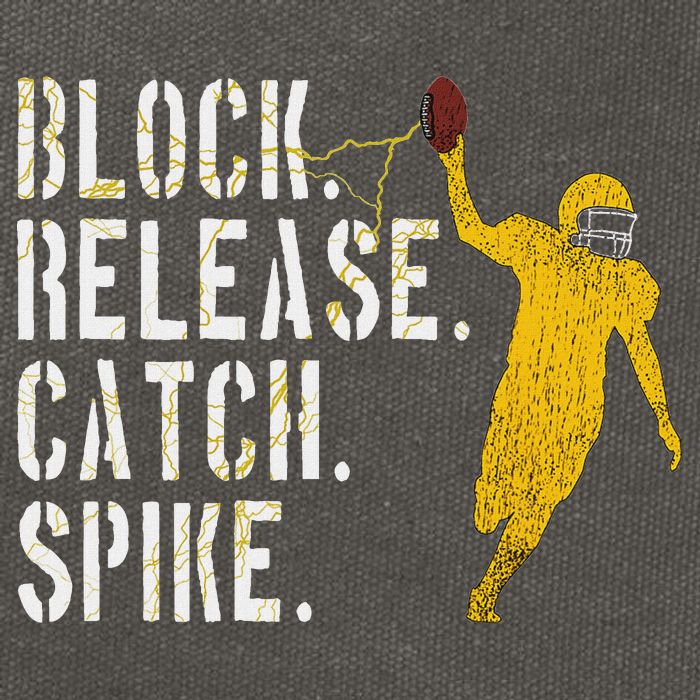 Block Release Catch Spike National Tight End Day Cotton Canvas Backpack