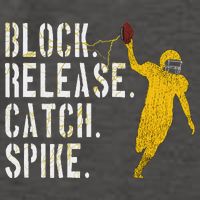 Block Release Catch Spike National Tight End Day Vector Backpack