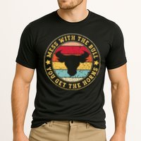 Bull Rider Cowboys Mess With The Bull YouLl Get The Horns Cooling Performance Crew T-Shirt