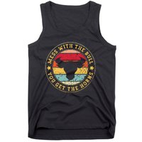 Bull Rider Cowboys Mess With The Bull YouLl Get The Horns Tank Top