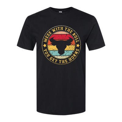 Bull Rider Cowboys Mess With The Bull YouLl Get The Horns Softstyle® CVC T-Shirt