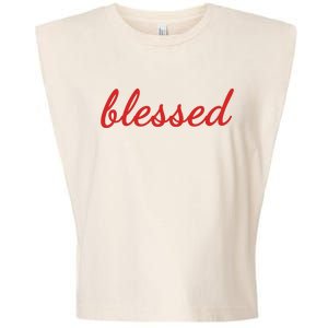 Blessed Red Christian Garment-Dyed Women's Muscle Tee