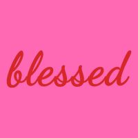 Blessed Red Christian Stripe Pom Pom Beanie