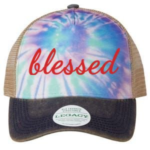 Blessed Red Christian Legacy Tie Dye Trucker Hat