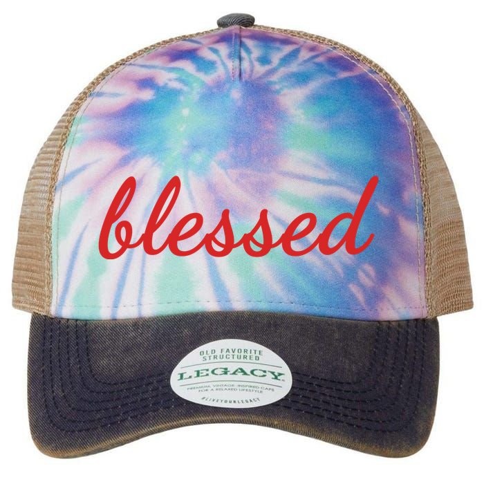 Blessed Red Christian Legacy Tie Dye Trucker Hat