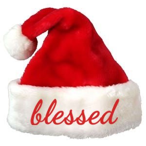 Blessed Red Christian Premium Christmas Santa Hat