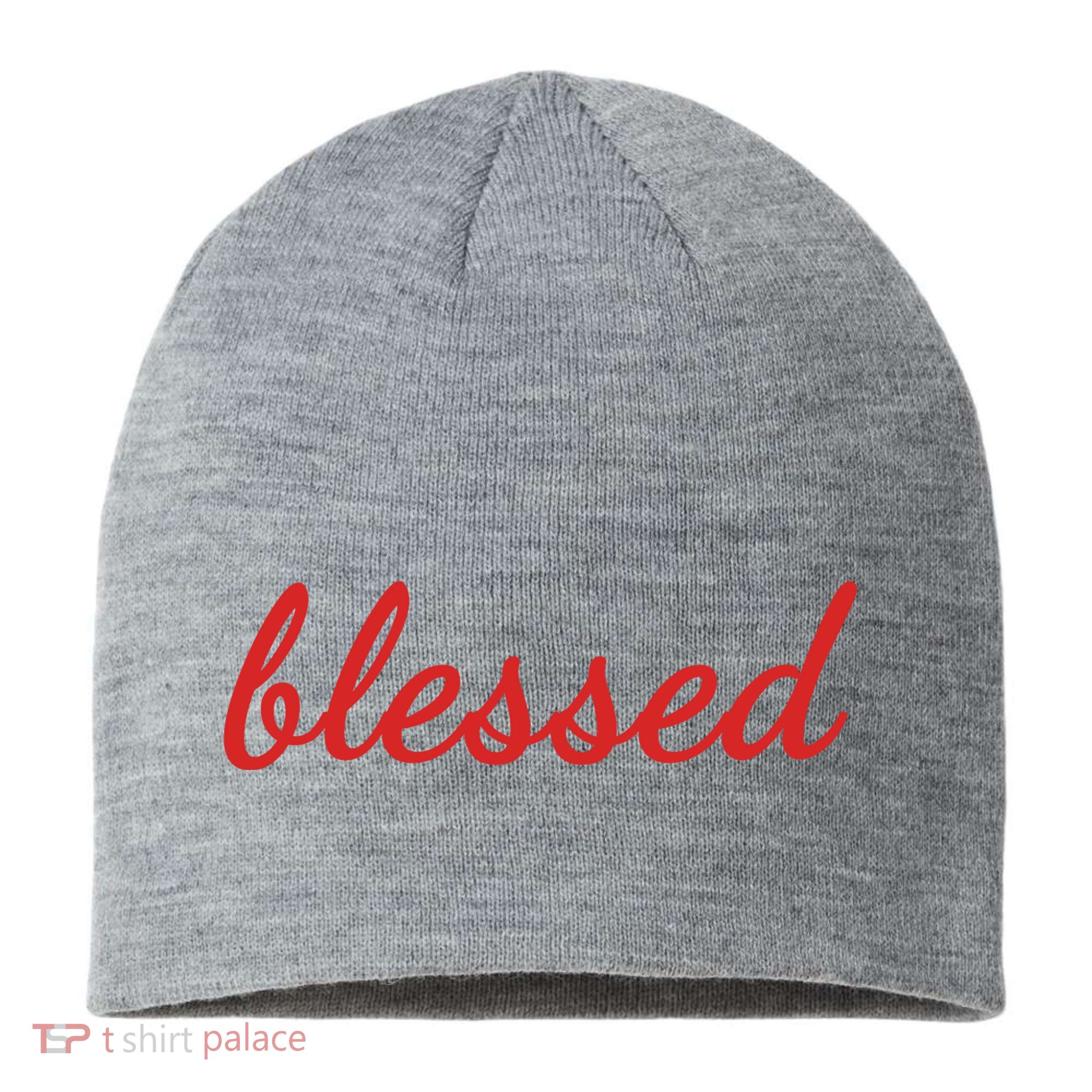 Blessed Red Christian Sustainable Beanie
