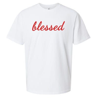 Blessed Red Christian Sueded Cloud Jersey T-Shirt