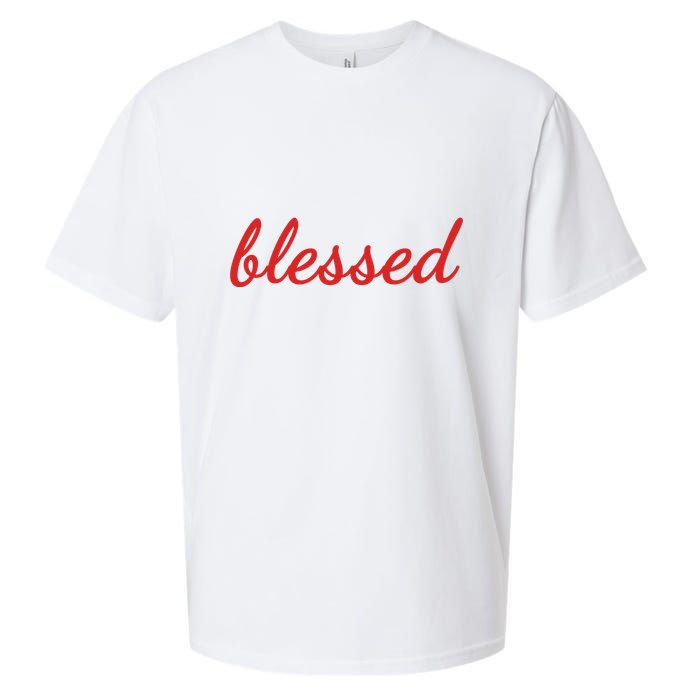 Blessed Red Christian Sueded Cloud Jersey T-Shirt