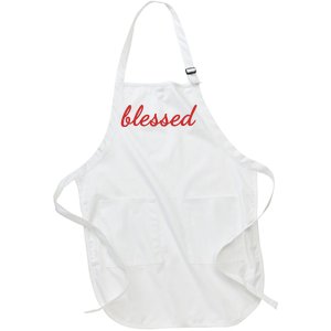 Blessed Red Christian Full-Length Apron With Pockets