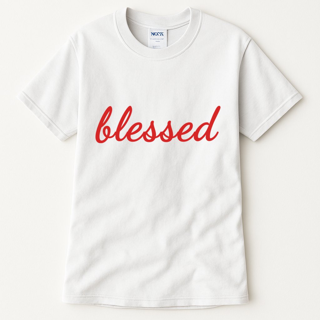Blessed Red Christian Tall T-Shirt
