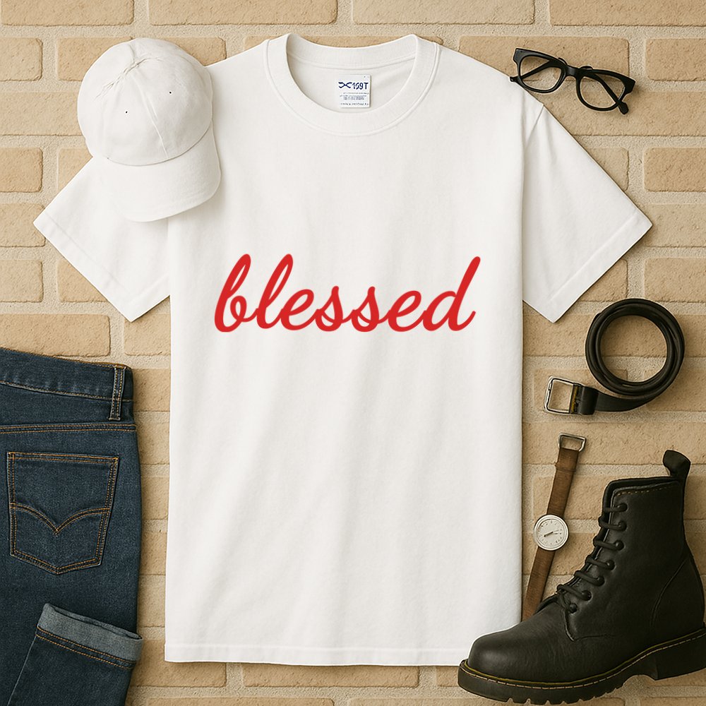 Blessed Red Christian Tall T-Shirt