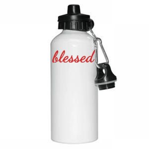 Blessed Red Christian Aluminum Water Bottle