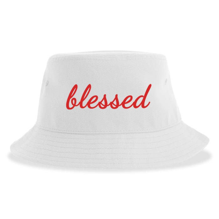 Blessed Red Christian Sustainable Bucket Hat