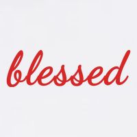 Blessed Red Christian Button