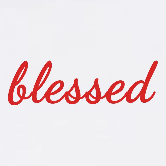 Blessed Red Christian Button