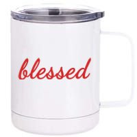 Blessed Red Christian 12 oz Stainless Steel Tumbler Cup