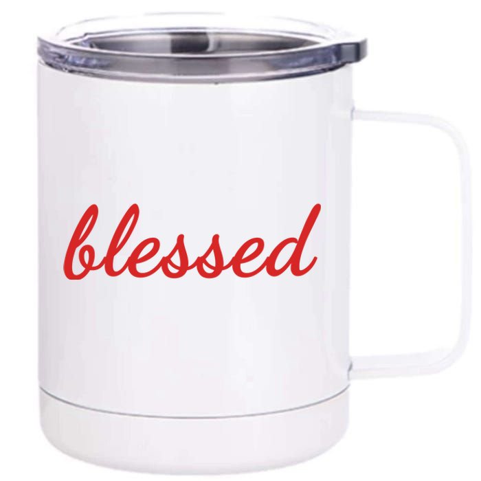 Blessed Red Christian 12 oz Stainless Steel Tumbler Cup