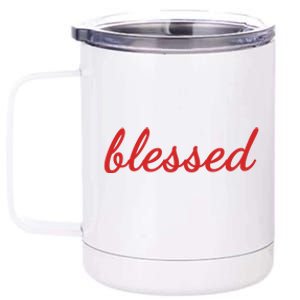 Blessed Red Christian 12 oz Stainless Steel Tumbler Cup