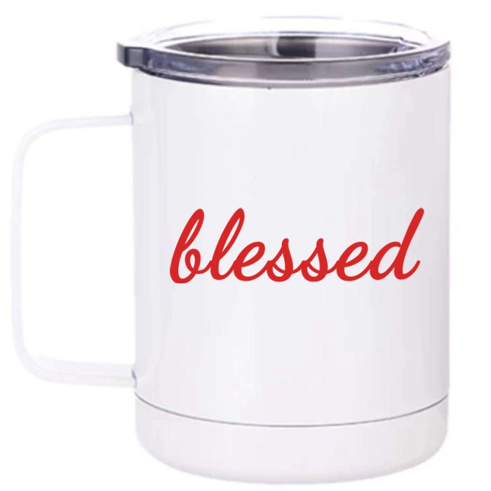 Blessed Red Christian 12 oz Stainless Steel Tumbler Cup