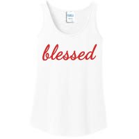 Blessed Red Christian Ladies Essential Tank