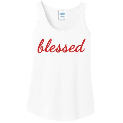 Blessed Red Christian Ladies Essential Tank