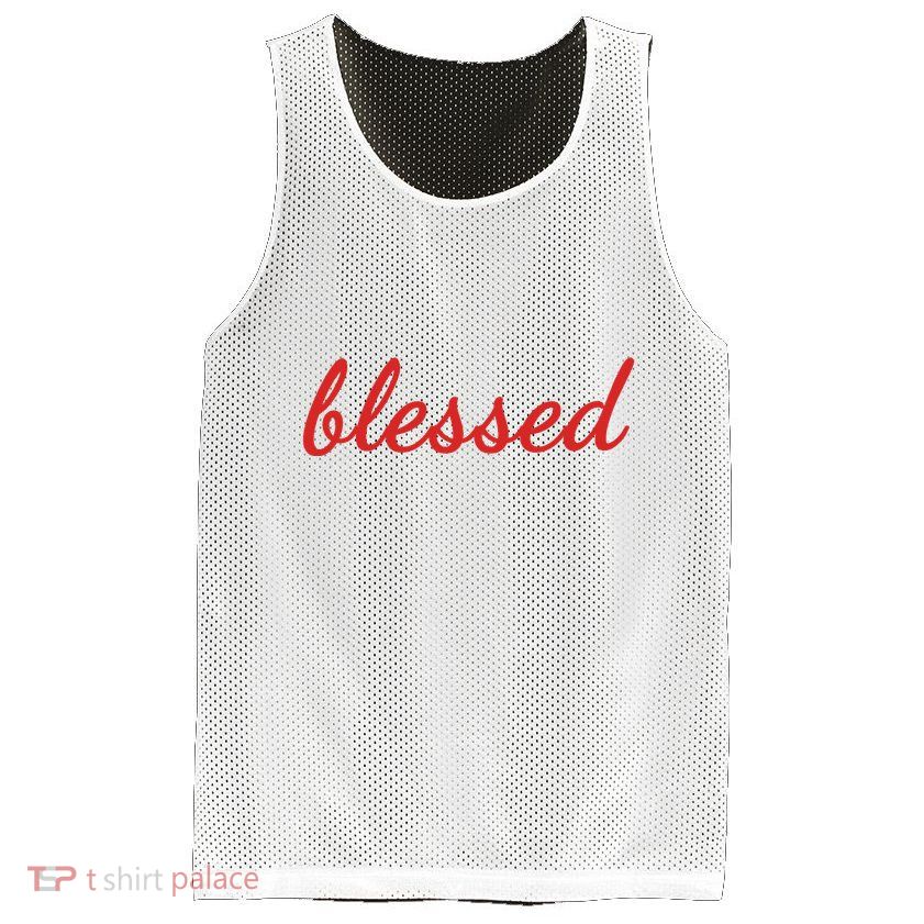 Blessed Red Christian Mesh Reversible Basketball Jersey Tank