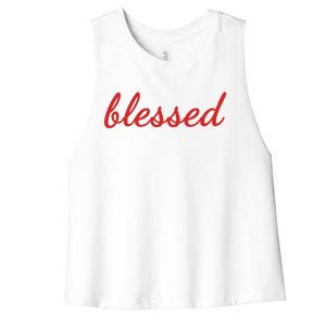 Blessed Red Christian Women's Racerback Cropped Tank