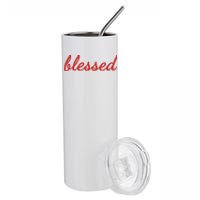 Blessed Red Christian Stainless Steel Tumbler