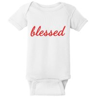 Blessed Red Christian Baby Bodysuit