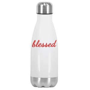 Blessed Red Christian Stainless Steel Insulated Water Bottle