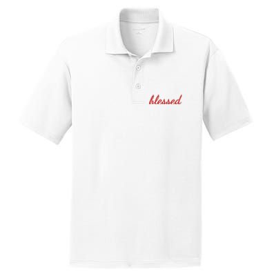 Blessed Red Christian PosiCharge RacerMesh Polo