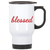 Blessed Red Christian Stainless Steel Travel Mug